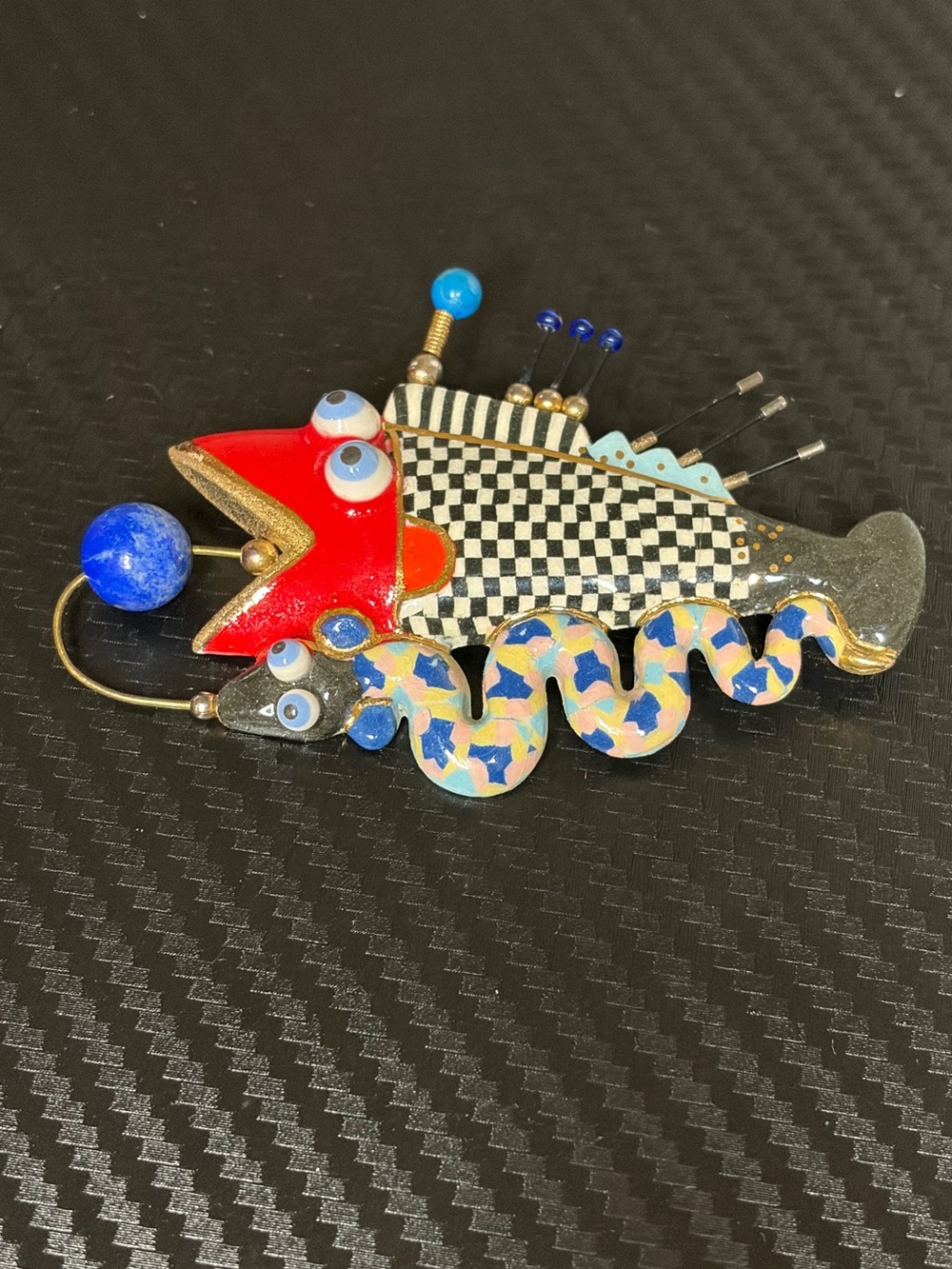 Cynthia Chuang and Erh Ping Tsai Fish Snake Brooch